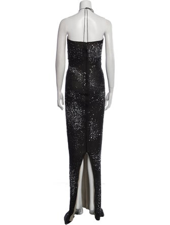 KAUFMANFRANCO Halterneck Long Dress