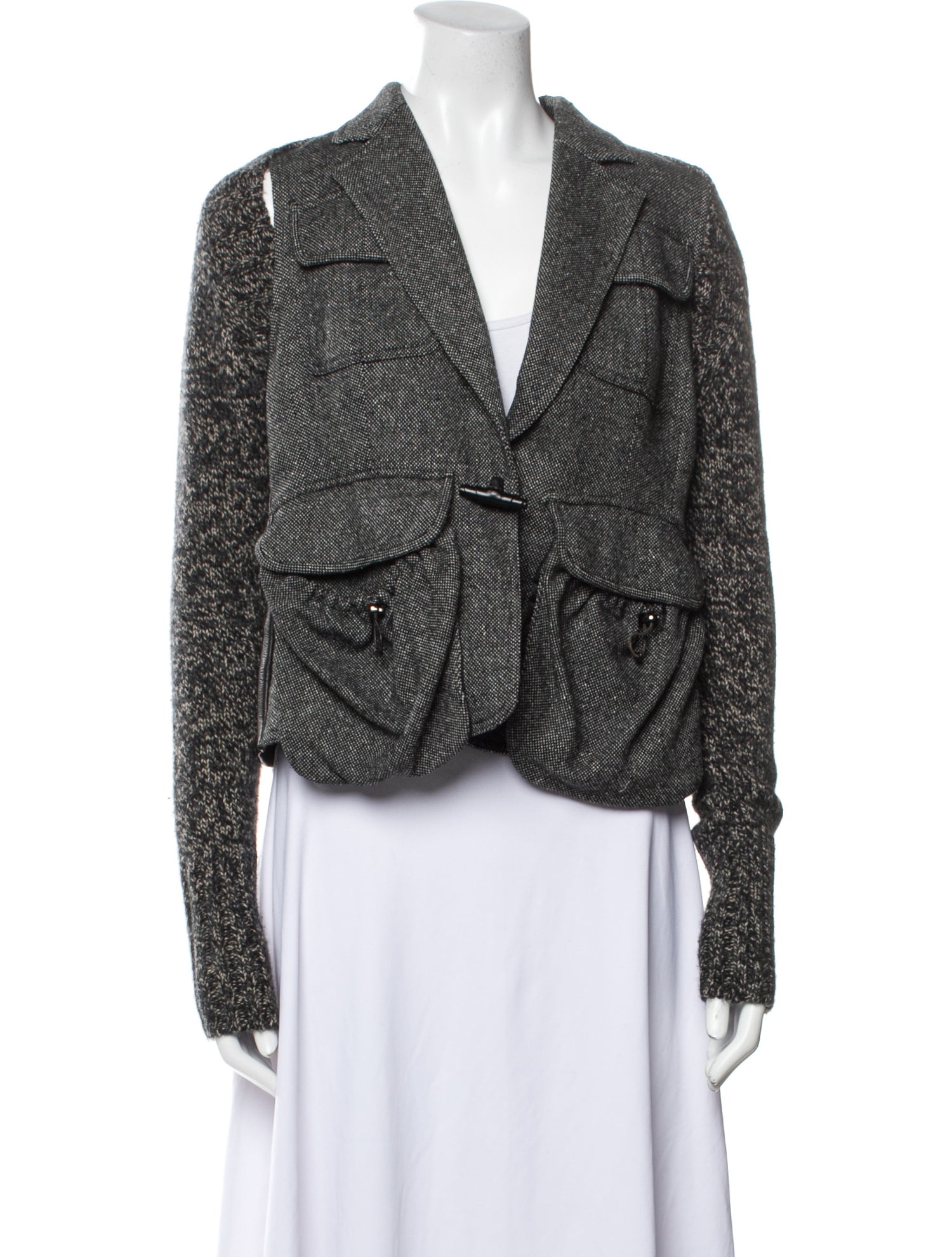 KAUFMANFRANCO Virgin Wool Tweed Pattern Blazer