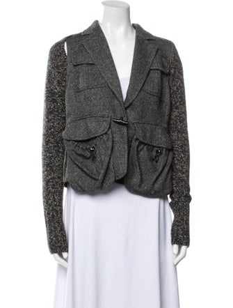 KAUFMANFRANCO Virgin Wool Tweed Pattern Blazer