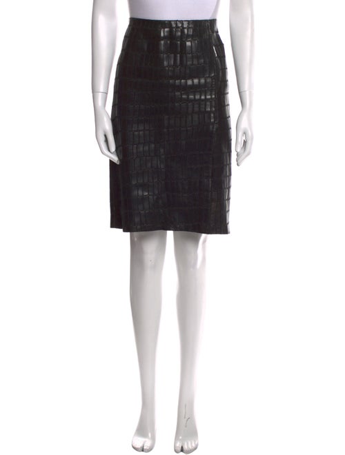 KAUFMANFRANCO Leather Knee-Length Skirt