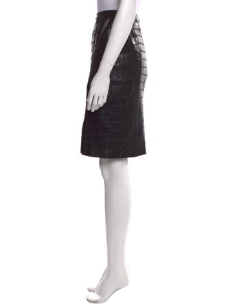 KAUFMANFRANCO Leather Knee-Length Skirt