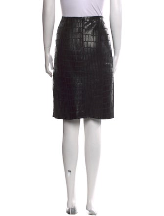 KAUFMANFRANCO Leather Knee-Length Skirt