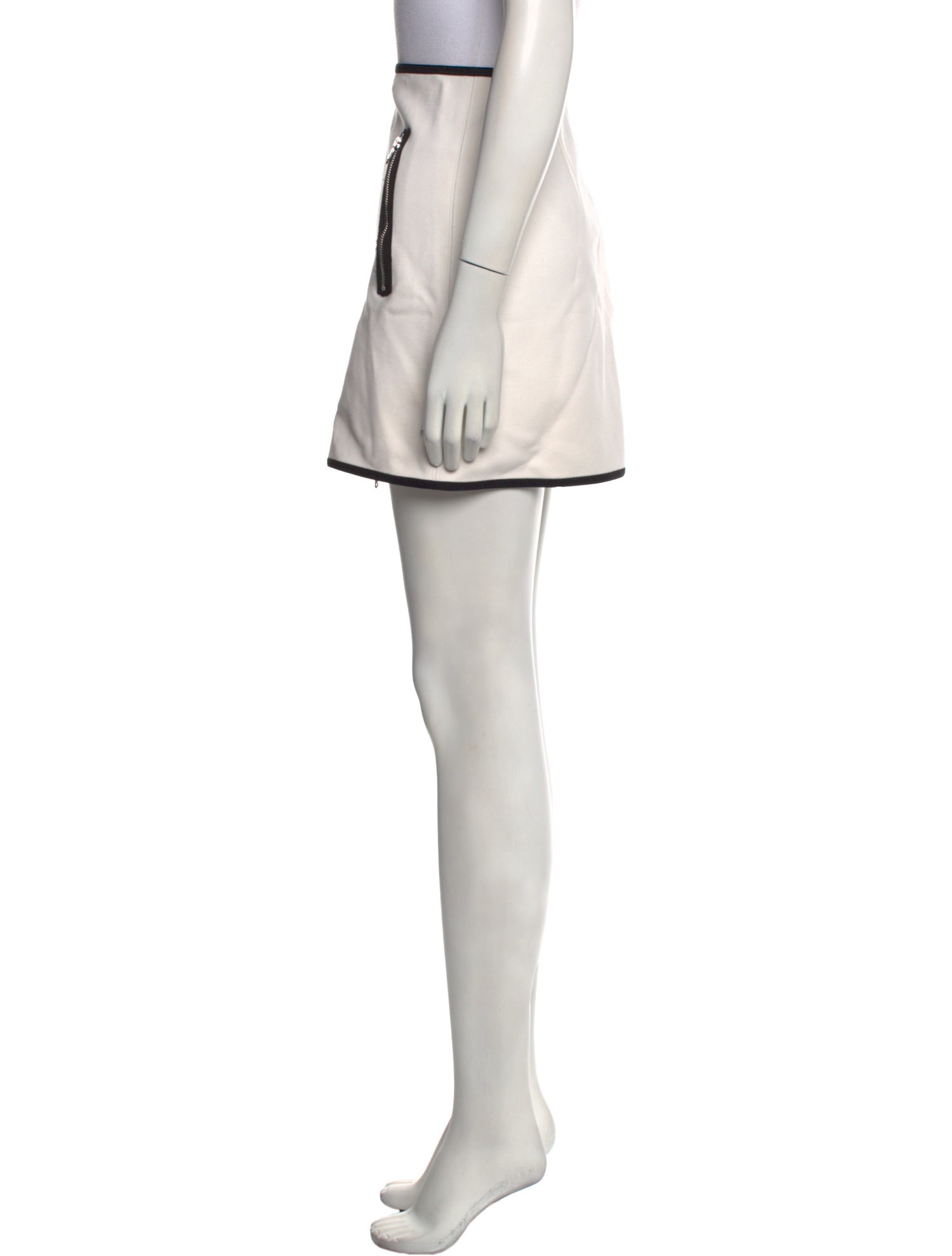 KAUFMANFRANCO Grosgrain Trim Mini Skirt