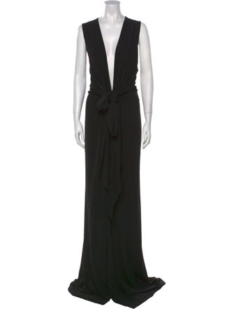KAUFMANFRANCO V-Neck Long Dress