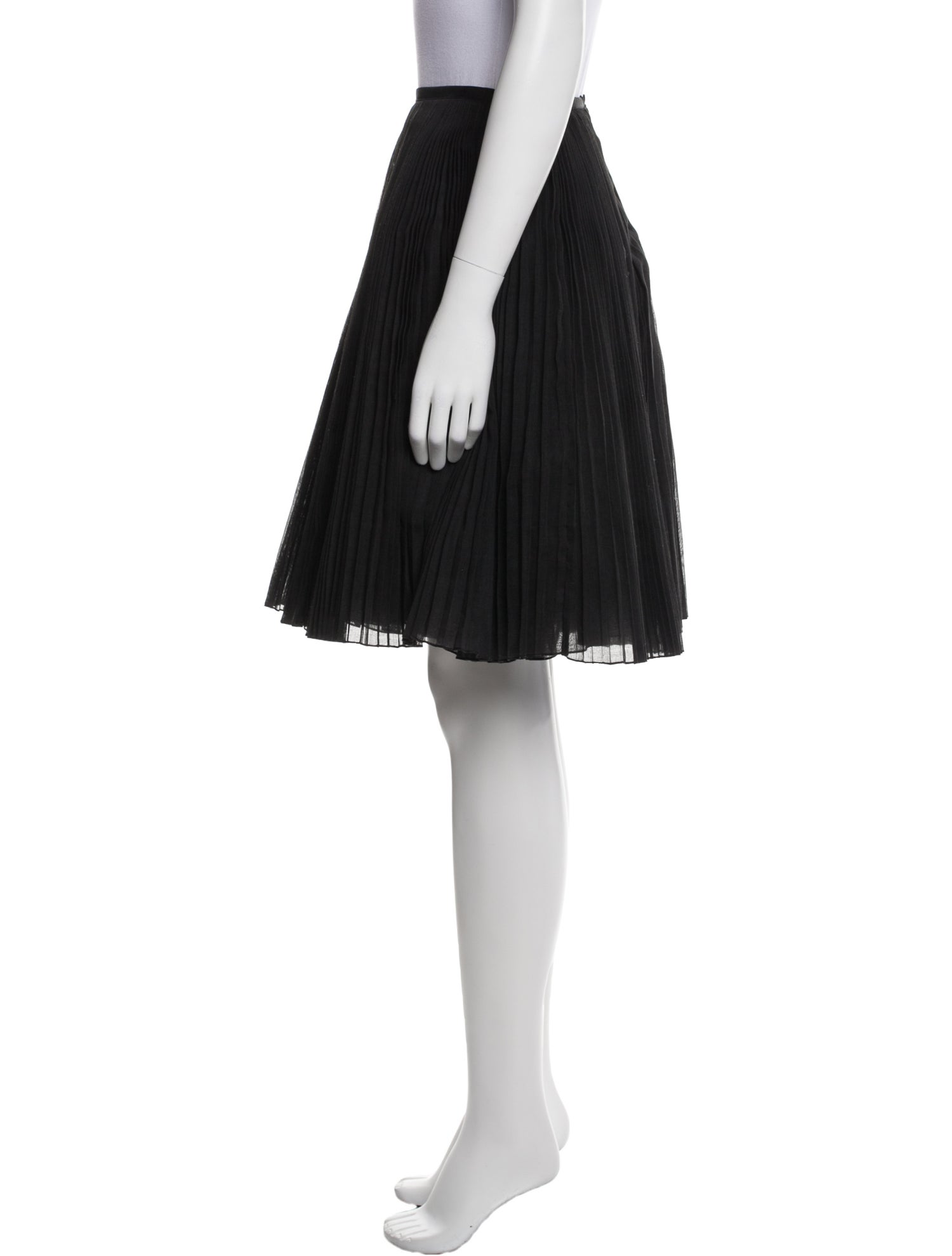 KAUFMANFRANCO Pleated Accents Knee-Length Skirt