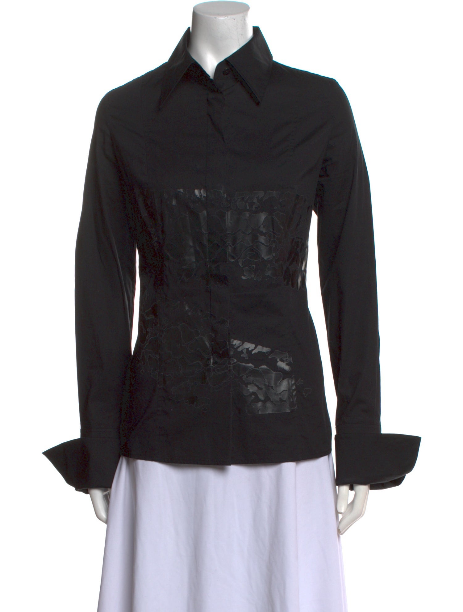 KAUFMANFRANCO Long Sleeve Button-Up Top