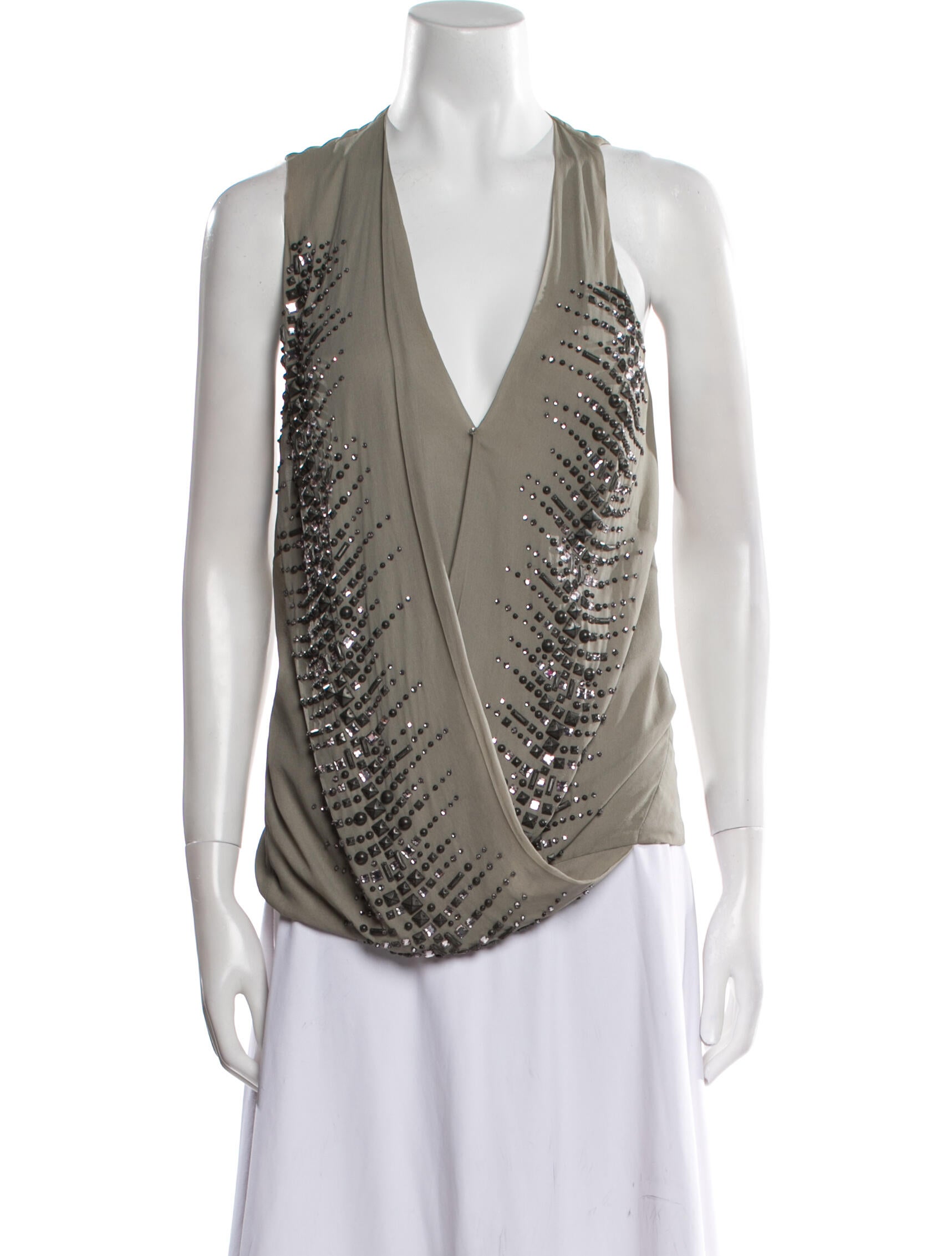 KAUFMANFRANCO Silk V-Neck Blouse