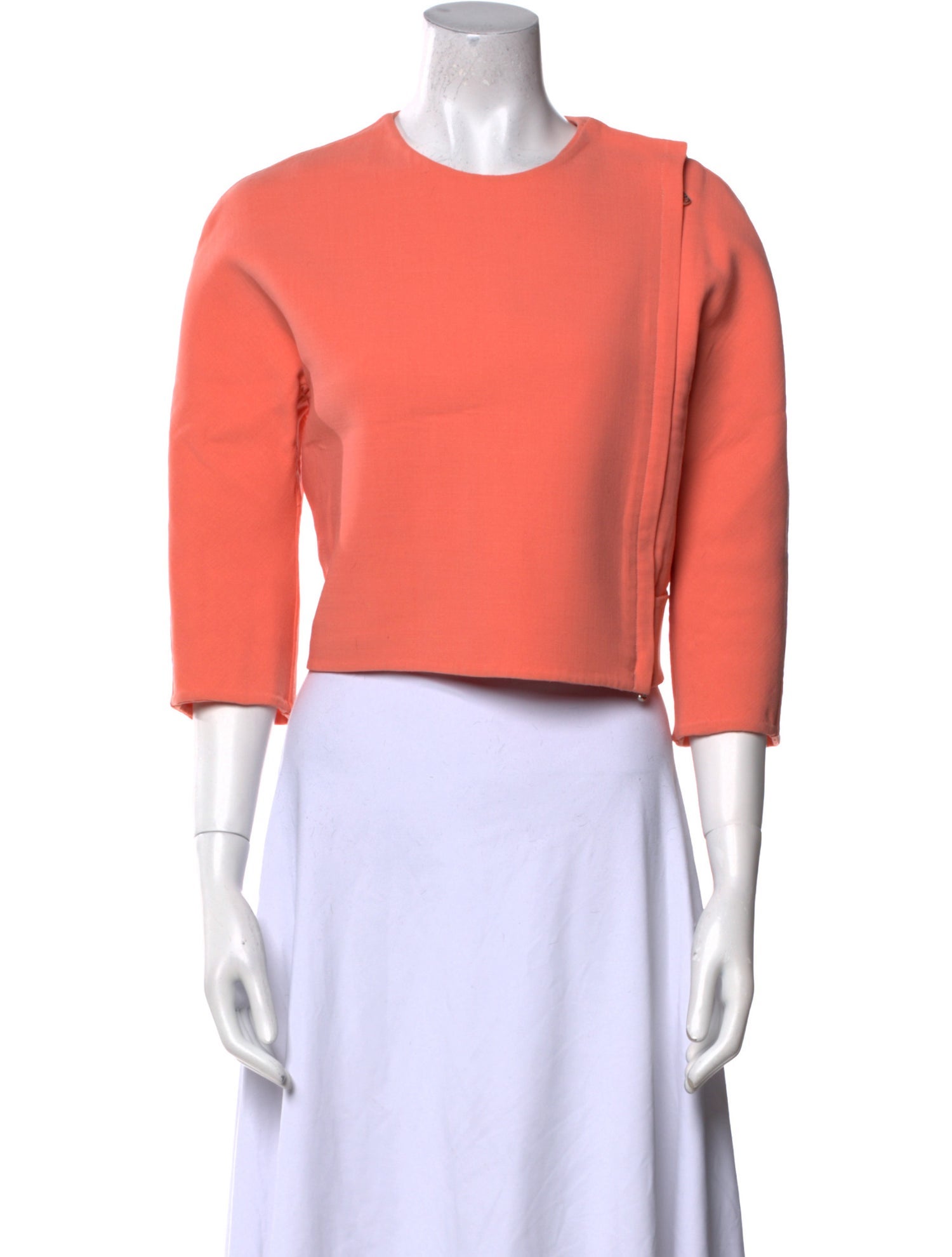 KAUFMANFRANCO Wool Crew Neck Crop Top