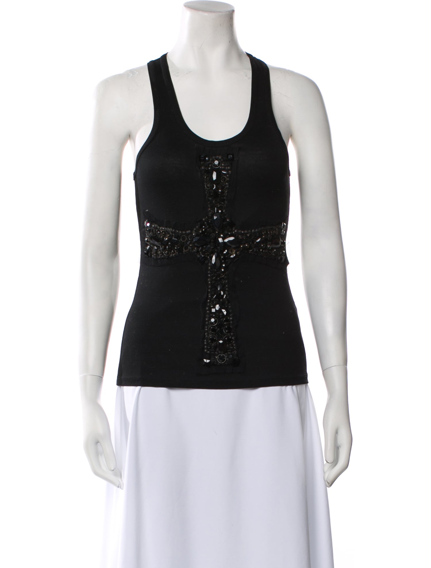 KAUFMANFRANCO Scoop Neck Sleeveless Top