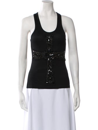 KAUFMANFRANCO Scoop Neck Sleeveless Top