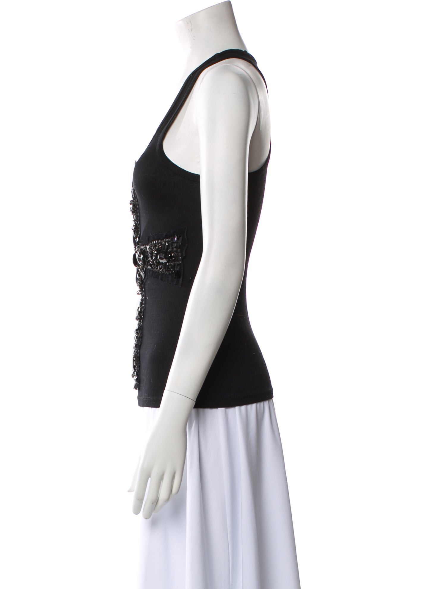 KAUFMANFRANCO Scoop Neck Sleeveless Top