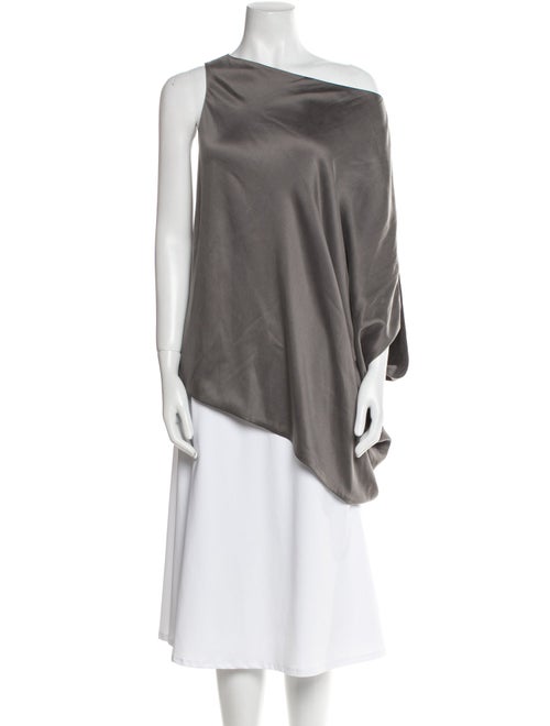 KAUFMANFRANCO Silk One-Shoulder Tunic