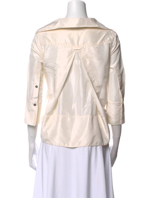 KAUFMANFRANCO Silk V-Neck Button-Up Top