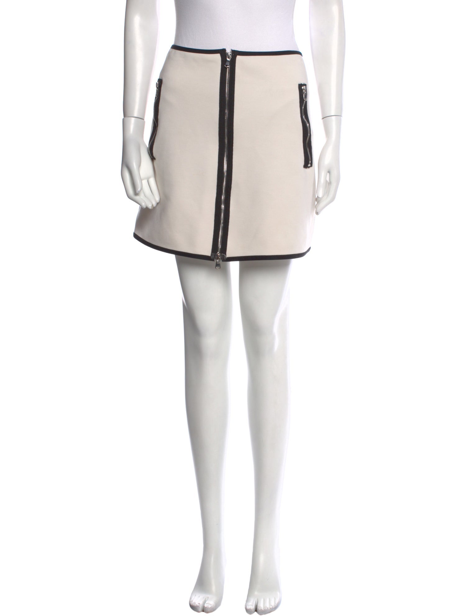 KAUFMANFRANCO Grosgrain Trim Mini Skirt
