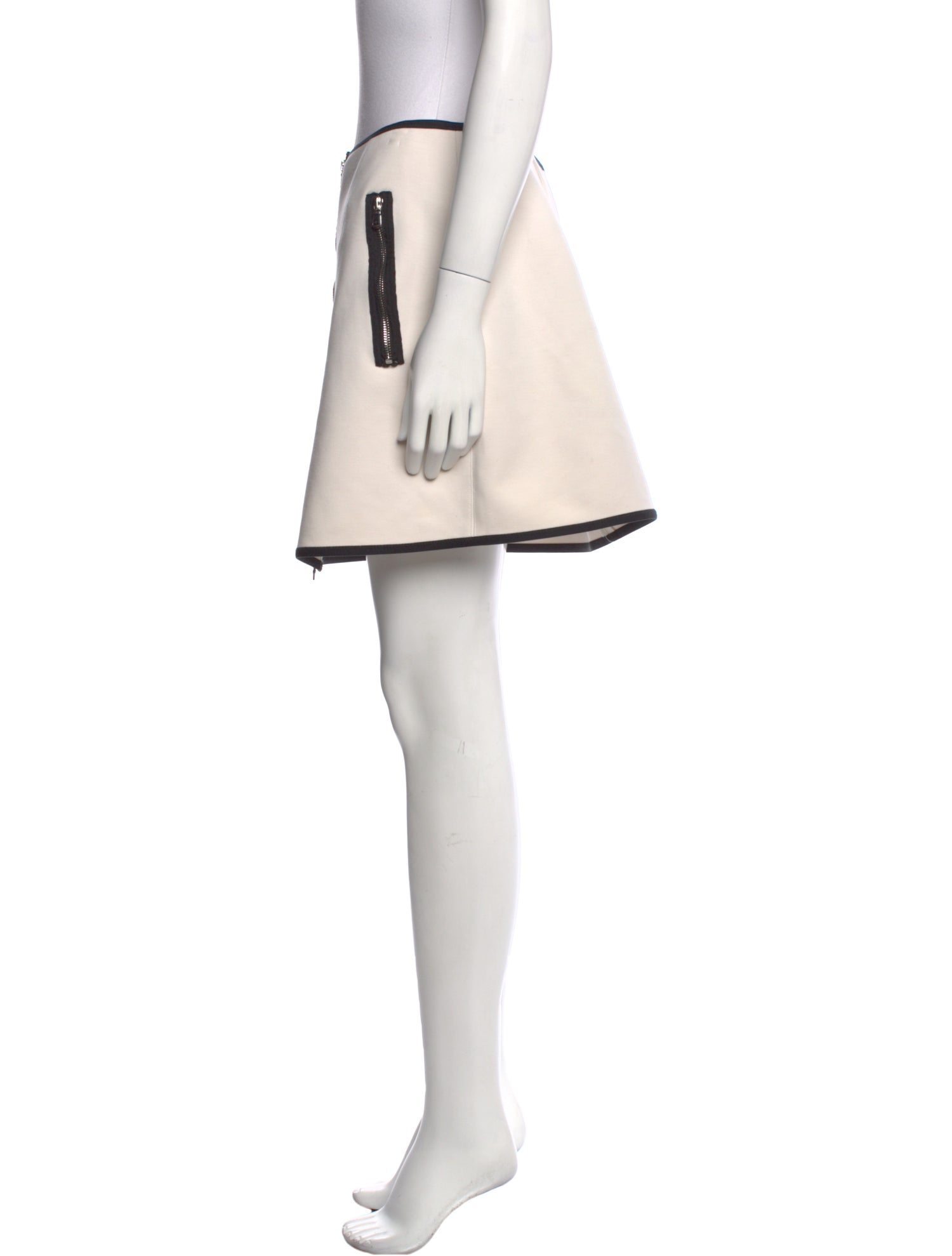 KAUFMANFRANCO Grosgrain Trim Mini Skirt