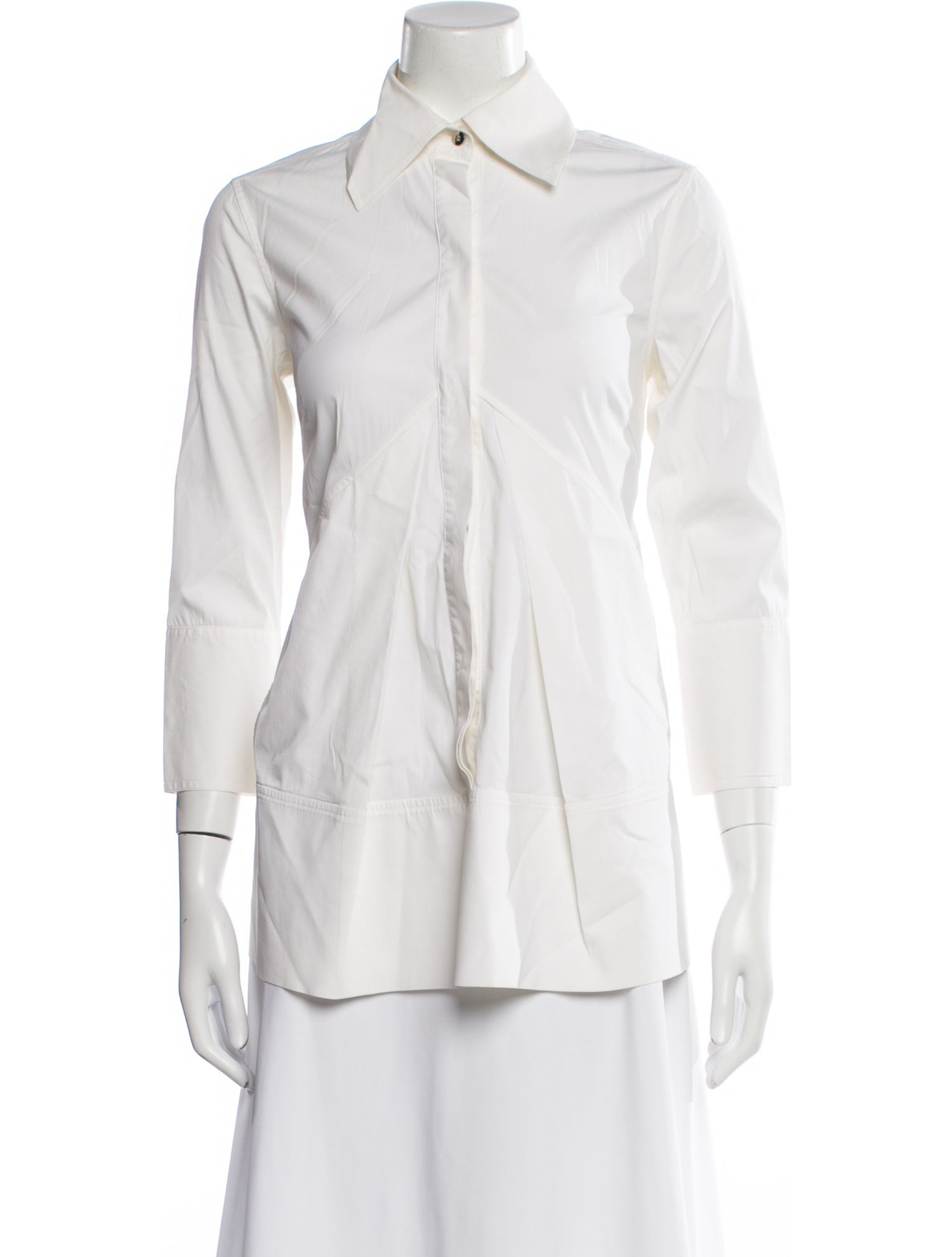 KAUFMANFRANCO Three-Quarter Sleeve Button-Up Top