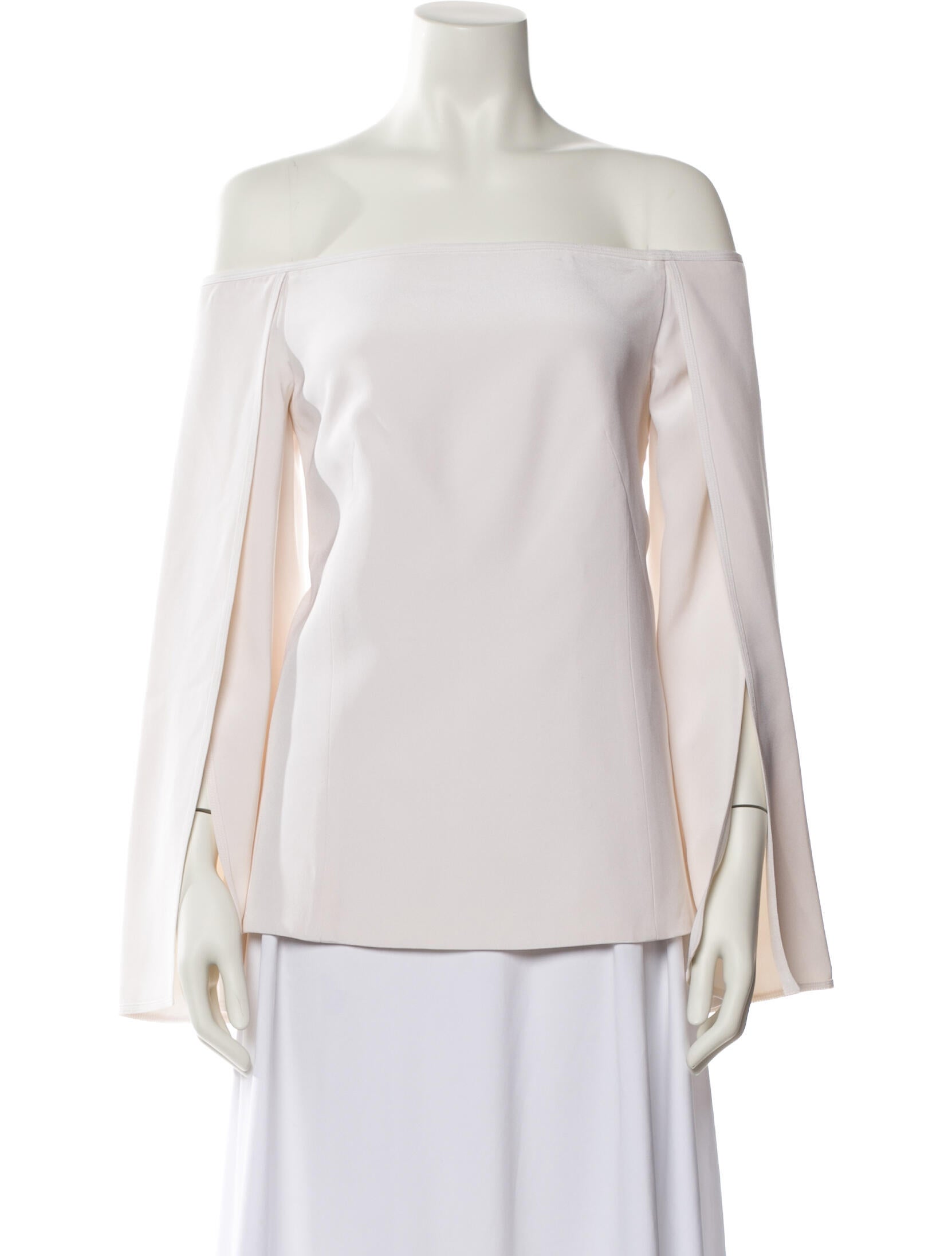 KAUFMANFRANCO Silk Off-The-Shoulder Blouse