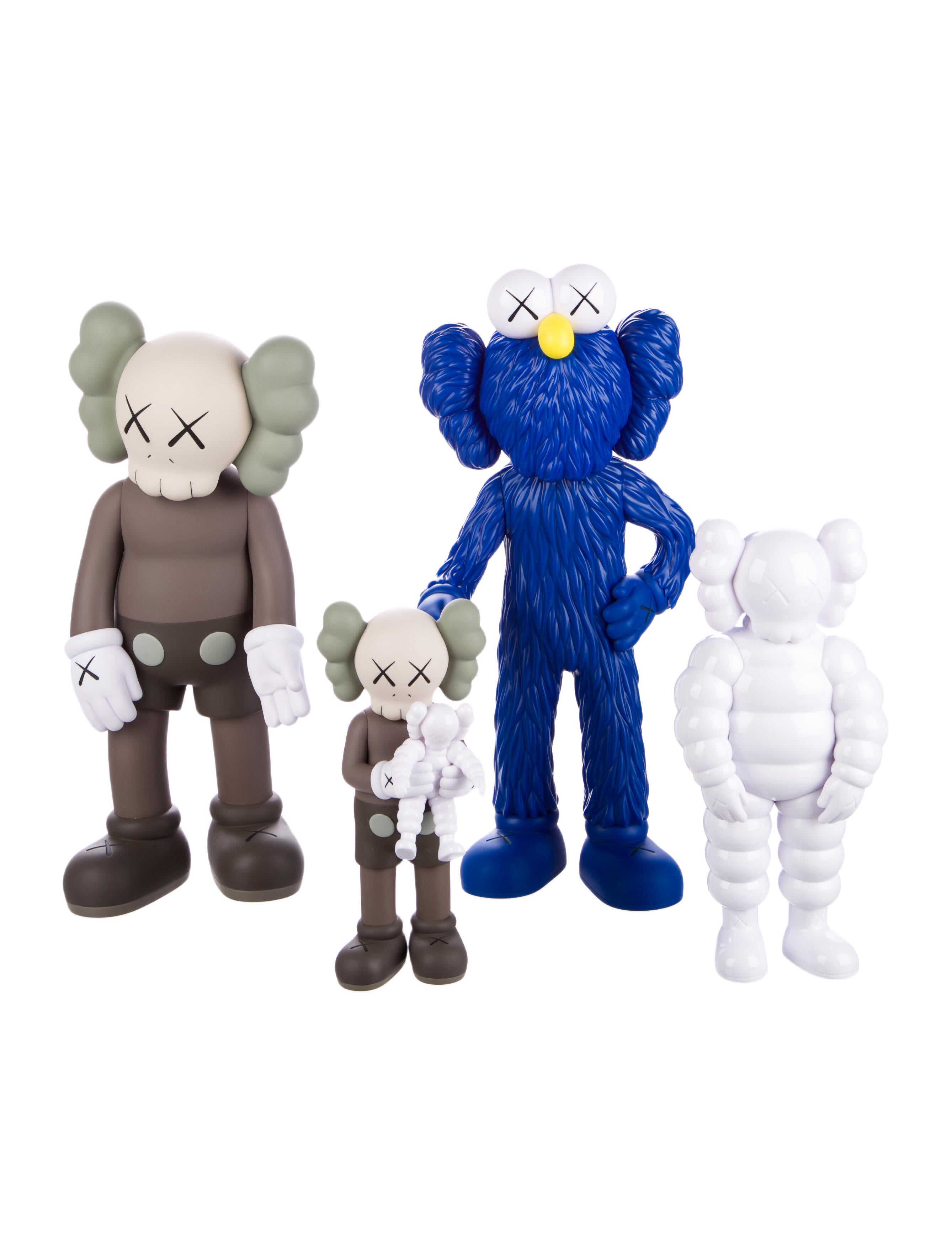 KAWS 4Piece 2021 Family Open Edition Figurine Set Blue Figures