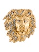 Kathrine Baumann Crystal-Embellished Lion Head Belt Buckle