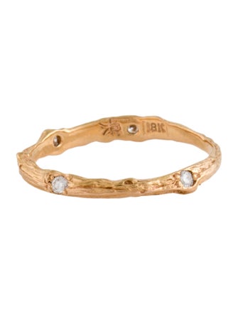 K. Brunini 18K Diamond Sage Wedding Band