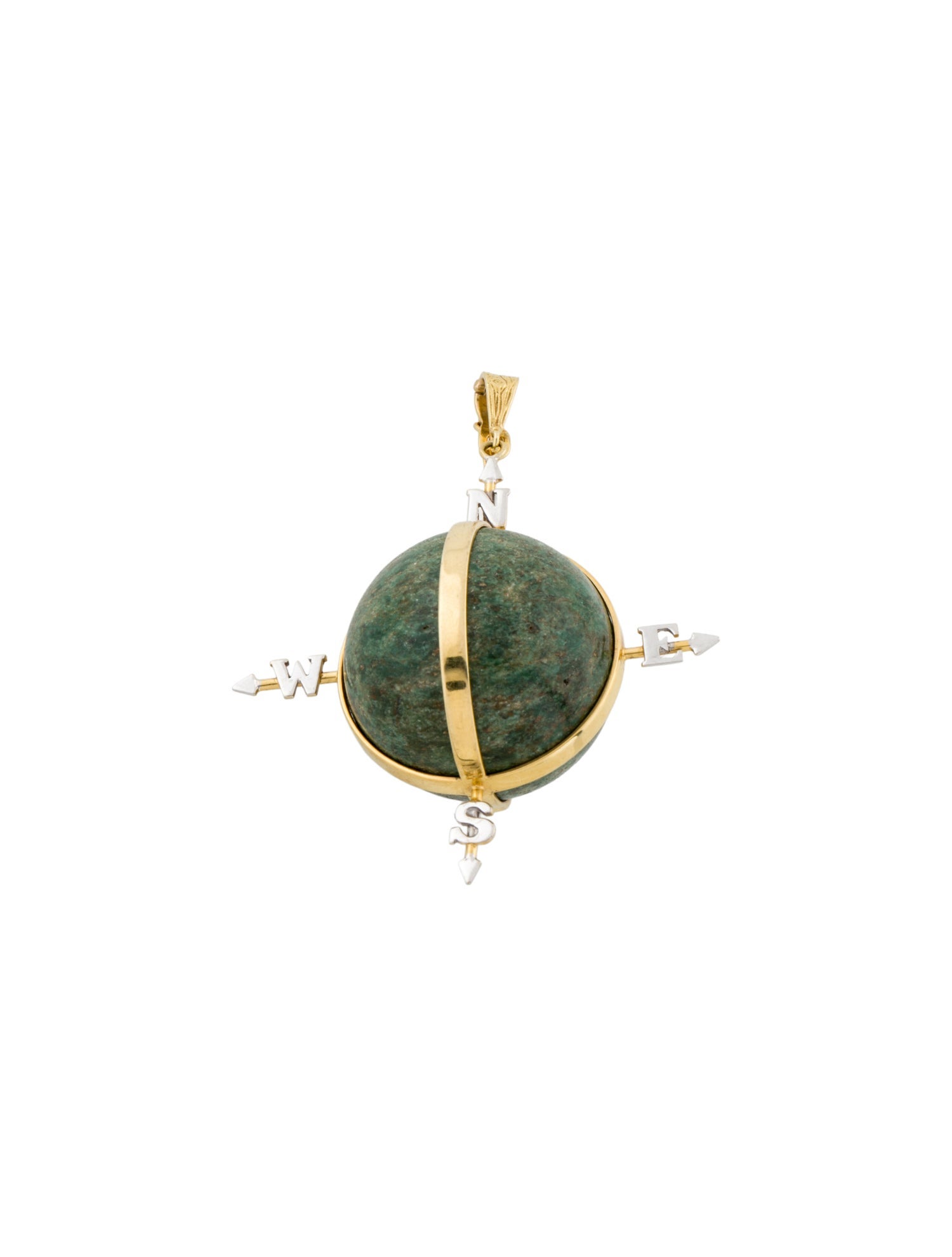 K. Brunini 18K Fuchsite Compass Pendant