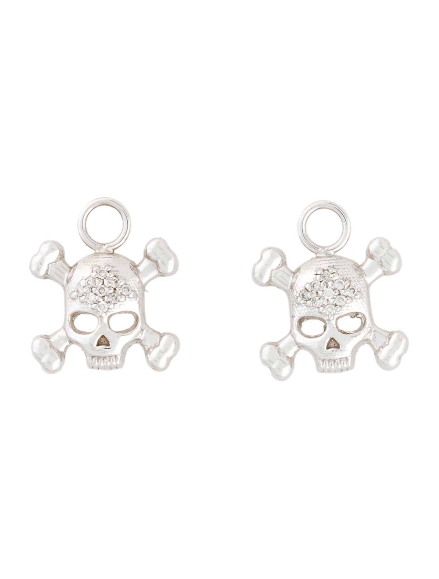 KC Designs 14K Diamond Skull & Crossbones Earring Charms