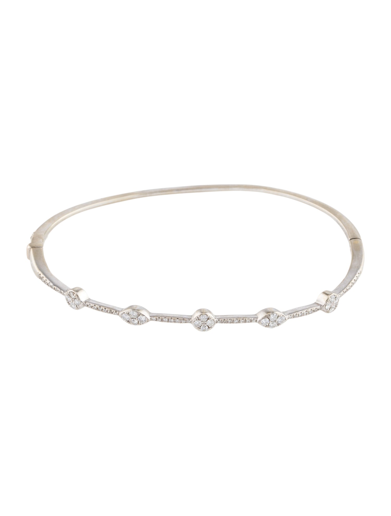 KC Designs 14K Diamond Hinged Bangle Bracelet