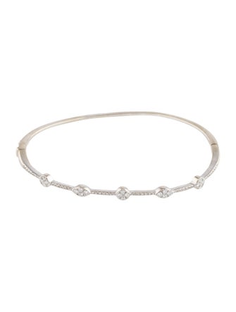 KC Designs 14K Diamond Hinged Bangle Bracelet