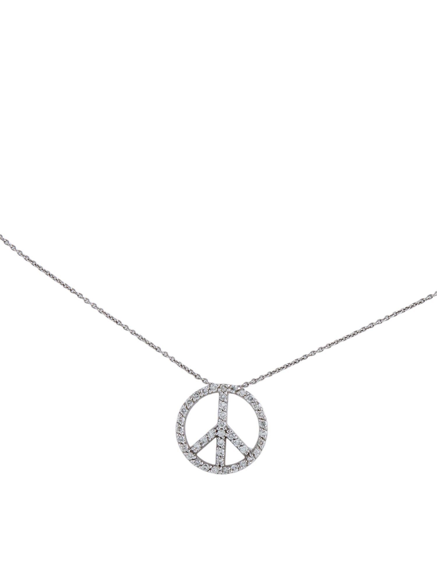 KC Designs 14K Diamond Peace Sign Pendant Necklace