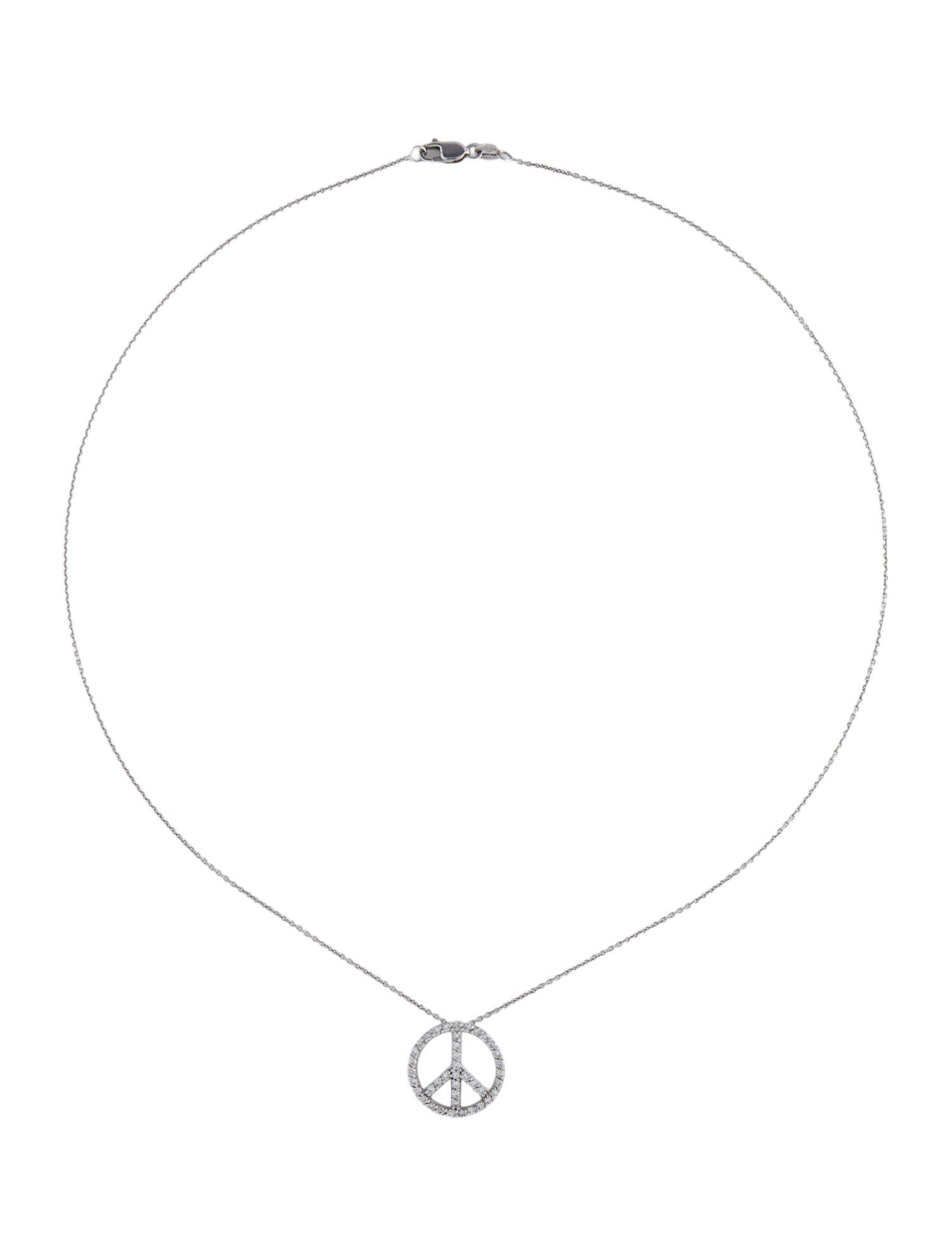 KC Designs 14K Diamond Peace Sign Pendant Necklace