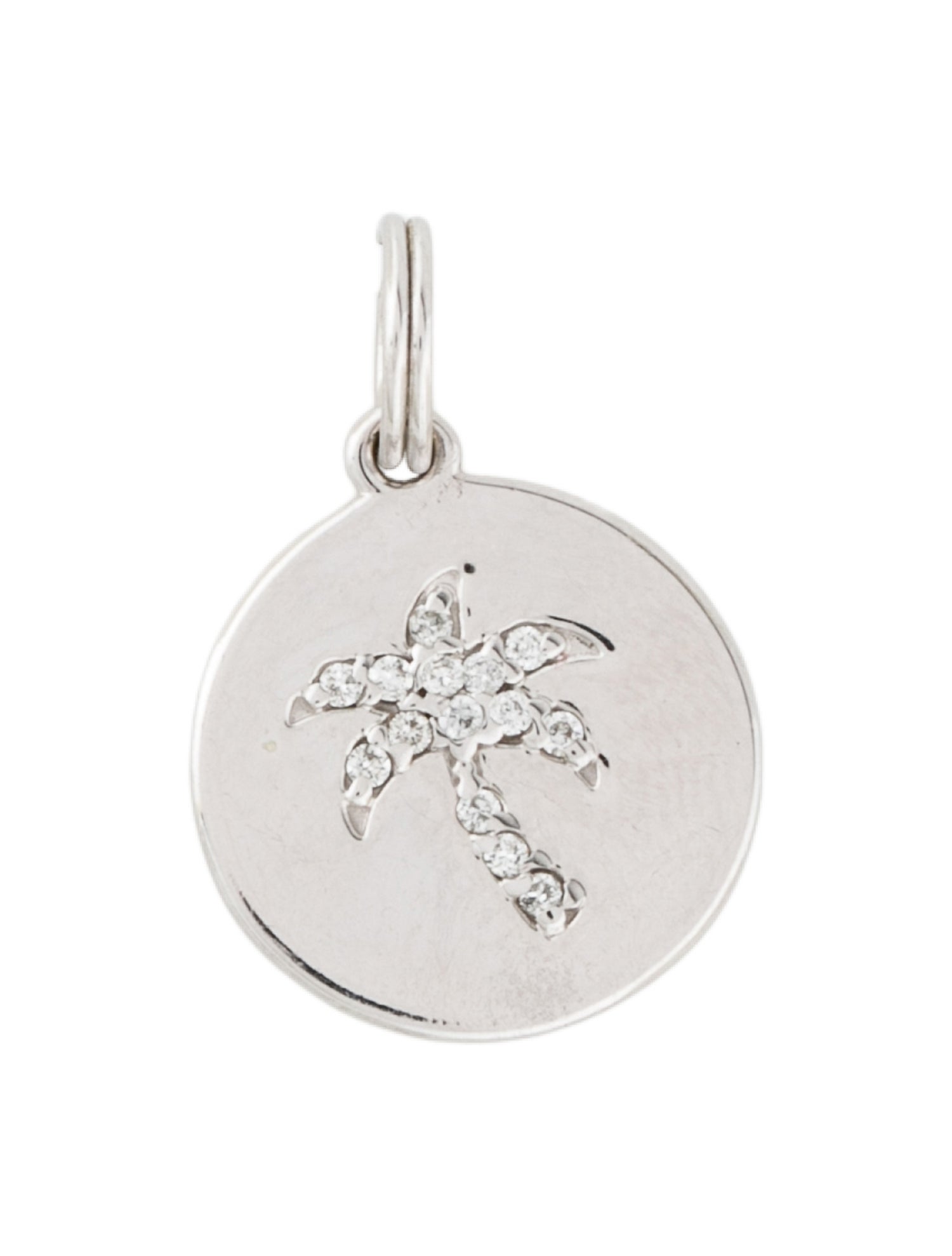 KC Designs 14K Diamond Palm Tree Disc Pendant