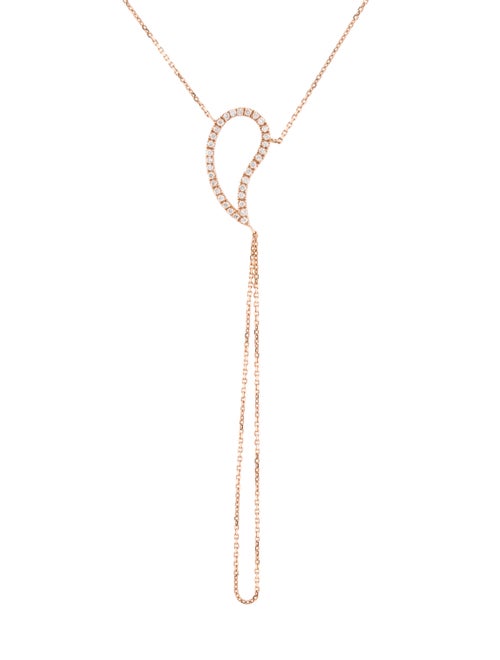 Kelly Bello 14K Pearl & Diamond Paisley Lavalier N