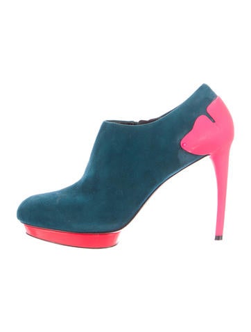 Kenzo Colorblock Suede Booties