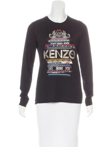 Kenzo Graphic Print Long Sleeve Top