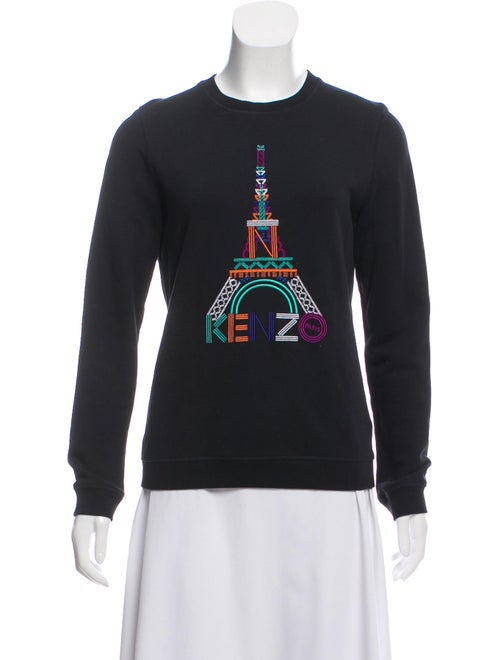 Kenzo Embroidered Graphic Print Pullover Sweatshir