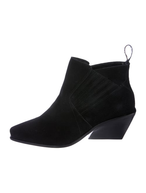 Kenzo Suede Square-Toe Boots Black