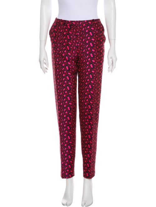 Kenzo Brocade Straight Leg Pants Pink