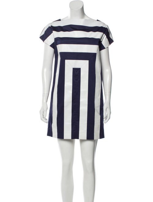 Kenzo Striped Mini Dress Blue