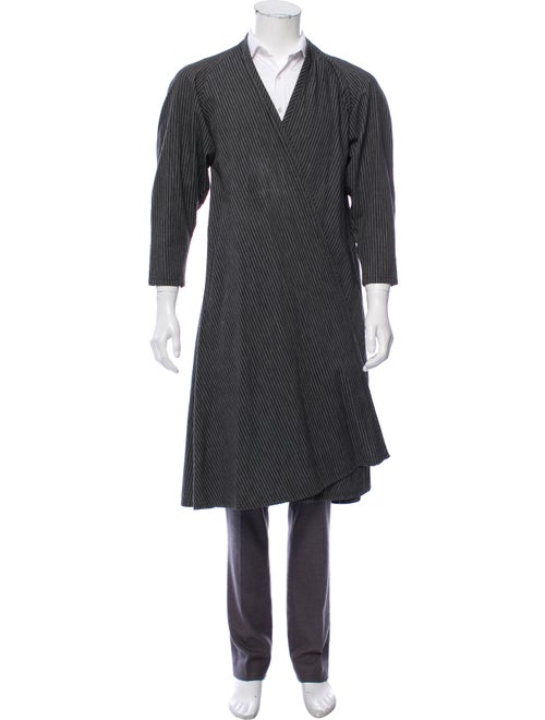 Kenzo Striped Long Cardigan black