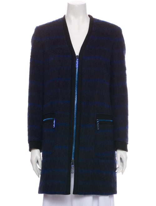 Kenzo Striped Coat Black