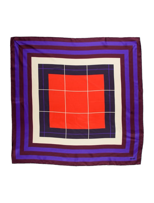 Kenzo Silk Printed Scarf multicolor