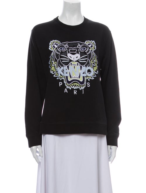 Kenzo Graphic Print Crew Neck Sweatshirt Black