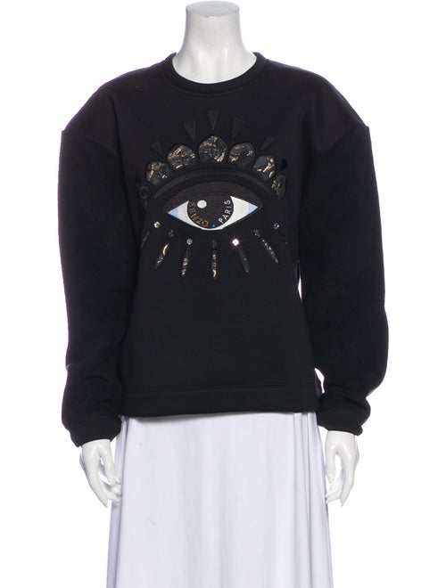 Kenzo Graphic Print Crew Neck Sweatshirt Black