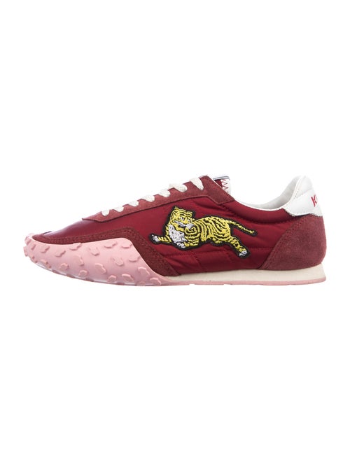 Kenzo Colorblock Pattern Sneakers Red