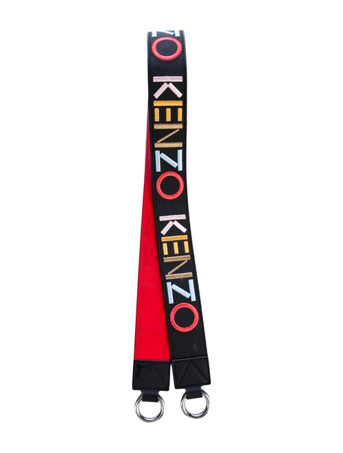 Kenzo Logo Embroidery Shoulder Strap Black