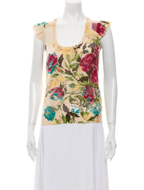 Kenzo Floral Print Scoop Neck Blouse