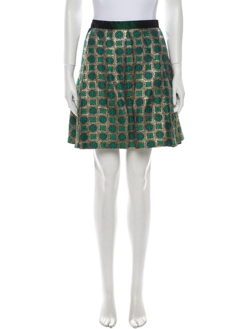 Kenzo Printed Mini Skirt Green