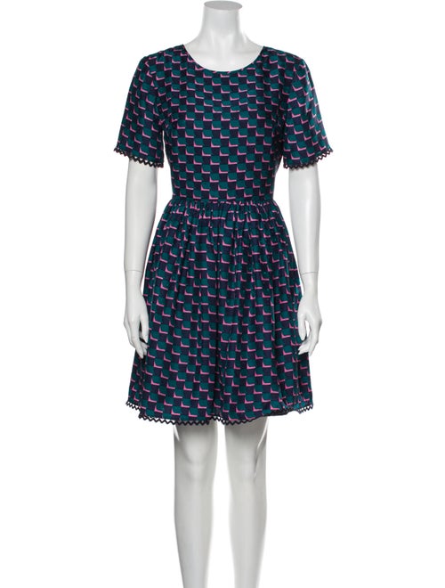 Kenzo Silk Mini Dress Blue