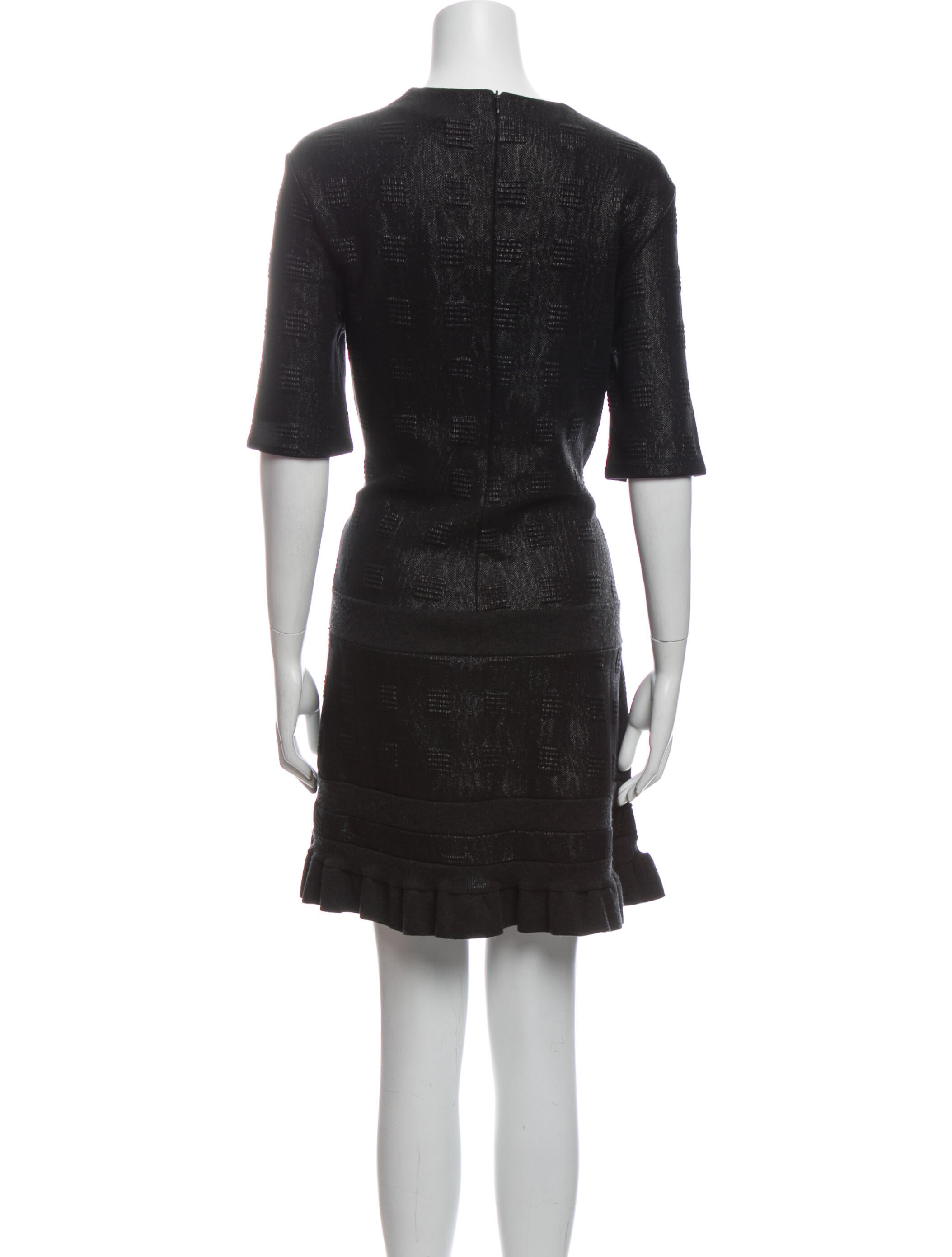 Kenzo Crew Neck Mini Dress w/ Tags Black Dresses, Clothing KEN43835