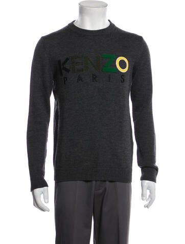 Kenzo Sweaters Graphic Print Crew Neck Pullover S